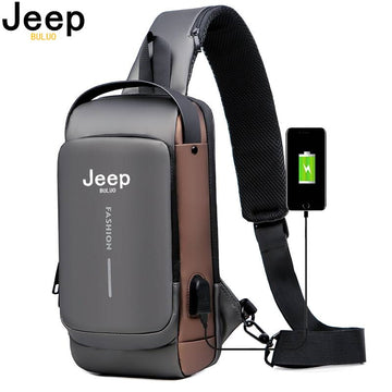 JEEP BULUO Brand High Quality  Chest Sling Bags for Men