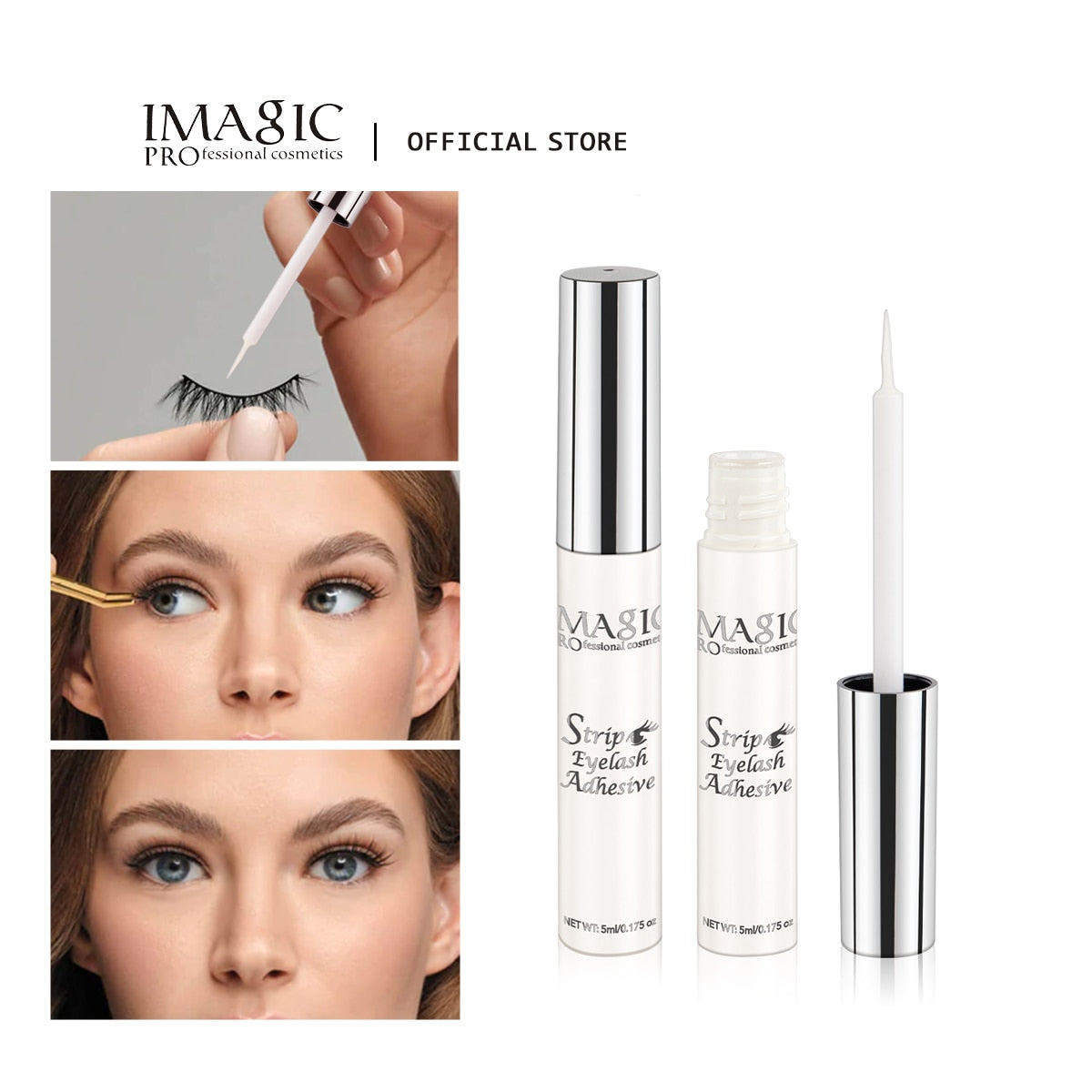 IMAGIC 5ml False Eyelash Extension Glue / Waterproof Fast Dry Long Lasting Strong No Irritation Transparent Eyelash Extension Glue