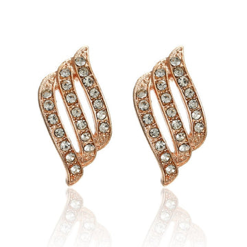 Fashion Gold Color Korean Style Simple Crystal Drop Earrings For Women