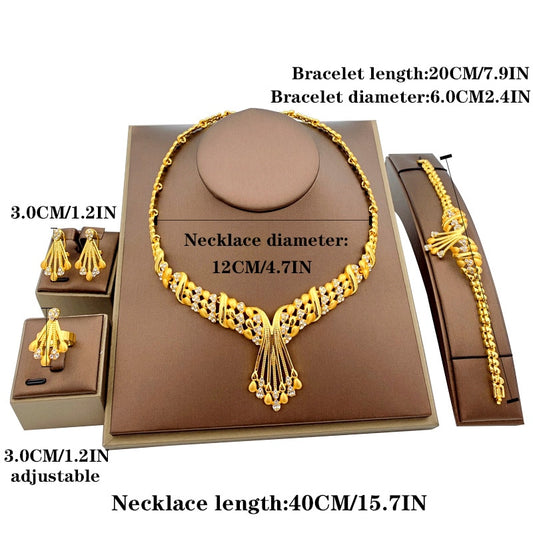Liffly  Dubai Gold Bridal jewelry sets for Women