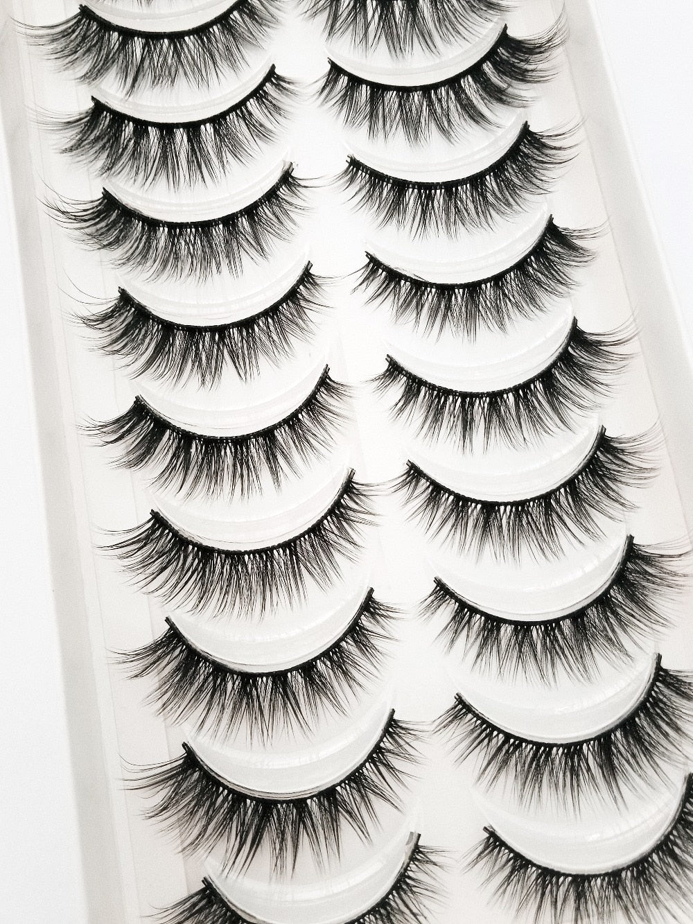 NEW 10 Pairs Natural False Eyelashes Fake Lashes Long Makeup 3d Mink Lashes Extension Eyelash Mink Eyelashes for Beauty 54