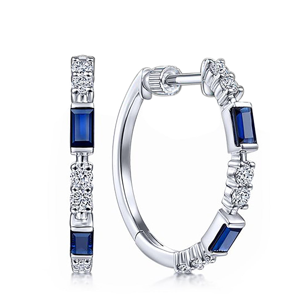 Huitan Luxury Bridal Wedding Engagement Hoop Earrings / Shiny CZ Elegant Party , Daily Wear Earrings