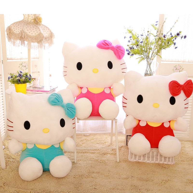 Hello Kitty Plush Toys  23~55cm/ Movie KT Cat Dolls Soft Stuffed Hello Kitty Gift For Kids