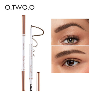 1pc Ultra Slim Triangle Eyebrow Pencil / Waterproof Smudge Eyebrows Pen Tattoo Cosmetics Dark Brown Grey Color