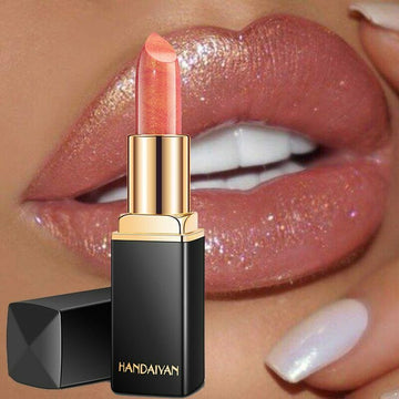 Handaiyan Waterproof Nude Glitter Lipstick /Makeup Long Lasting Velvet Red Mermaid  Shimmer Matte Lip Stick