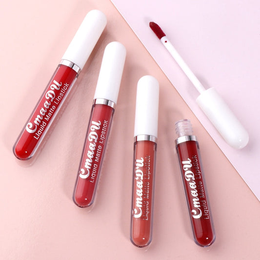 Red Matte Velvet Lip Gloss  Liquid Lipsticks/ Waterproof Long Lasting Nonstick Cup Lipgloss Lip Tint Glaze
